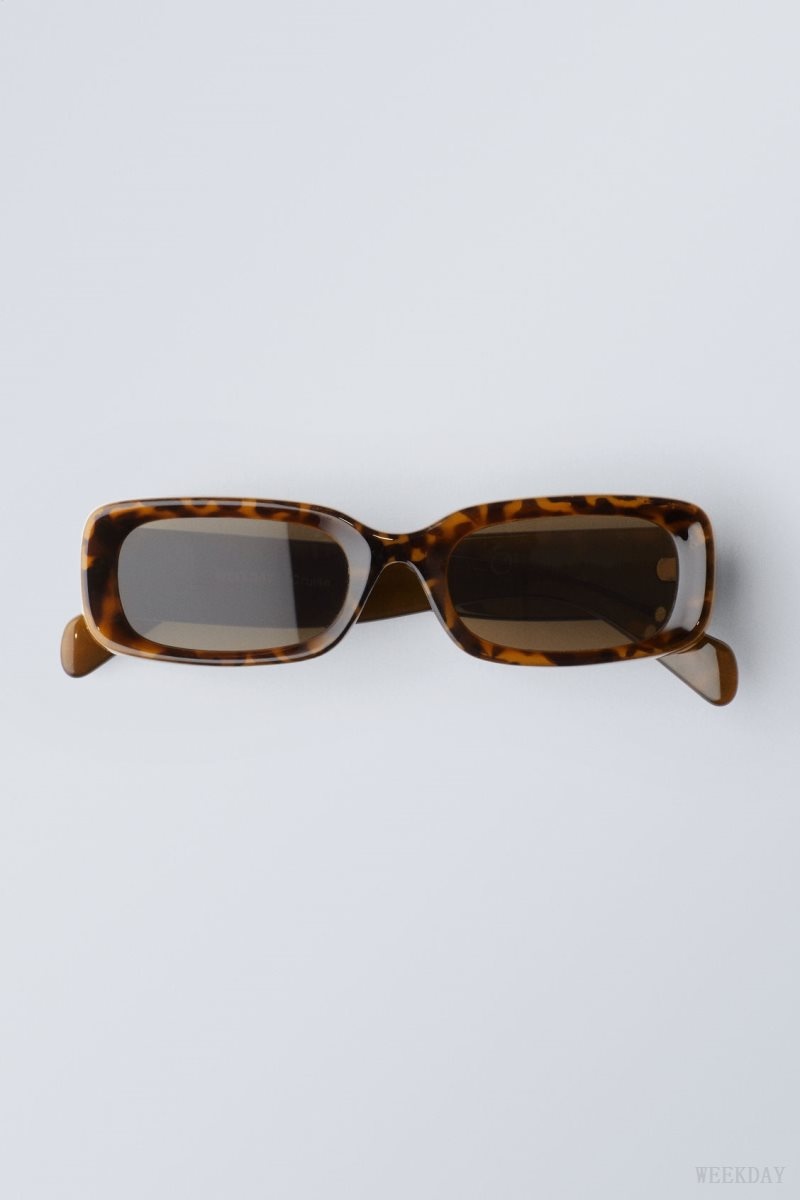 Weekday Cruise Squared Sunglasses Tortoise | GJMZ2180