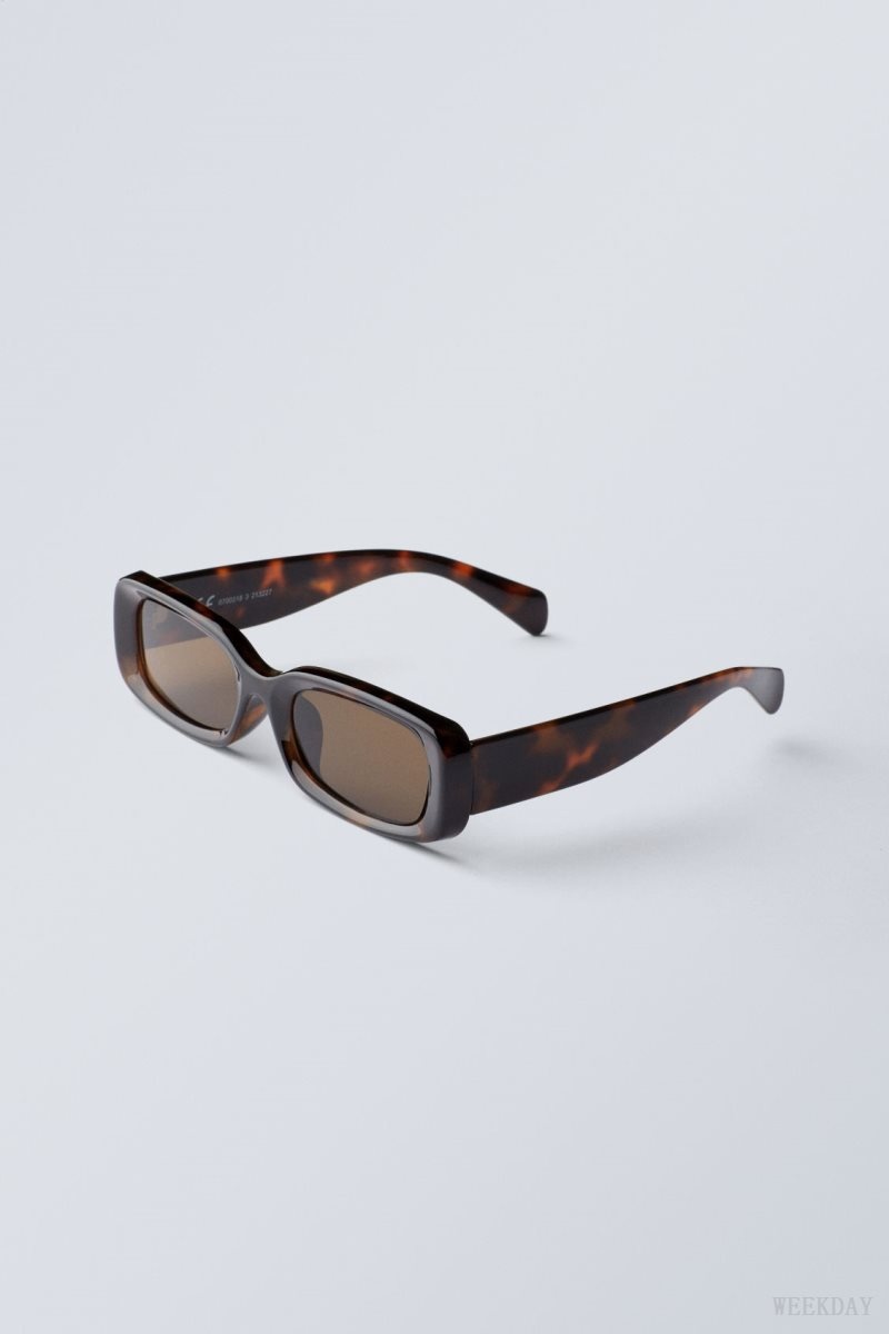 Weekday Cruise Squared Sunglasses Tortoise | GJMZ2180