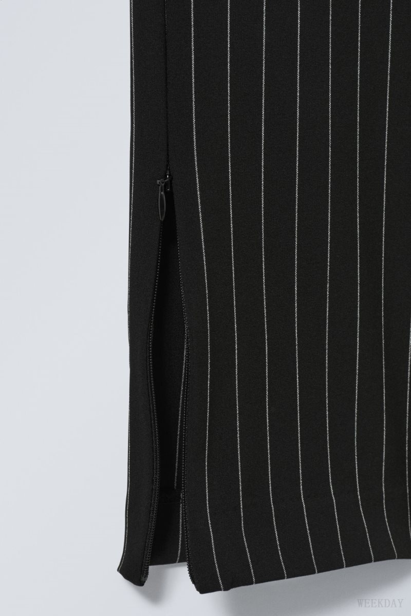 Weekday Dessa slim Trousers Pinstripe | QOQP8825