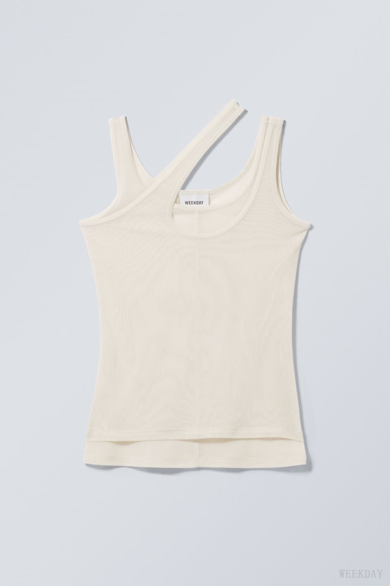 Weekday Double Layer Tank Bézs | ZKWS0156