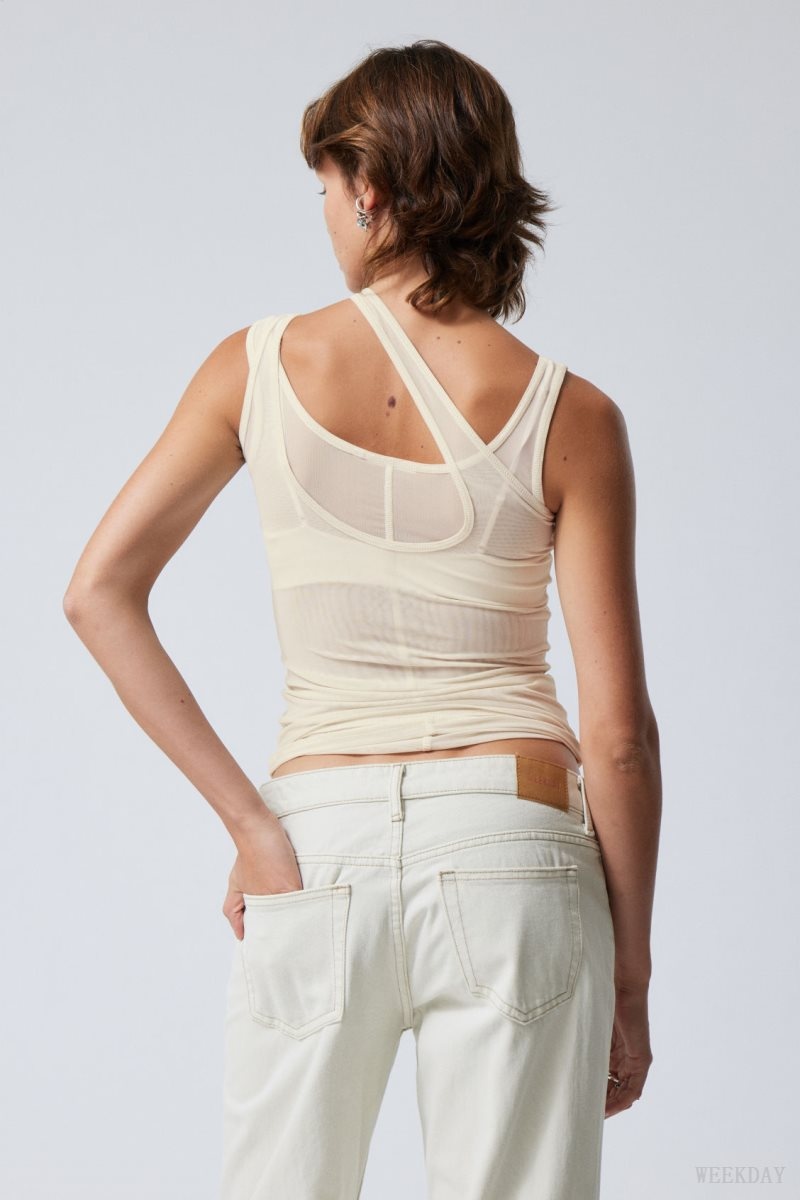 Weekday Double Layer Tank Bézs | ZKWS0156