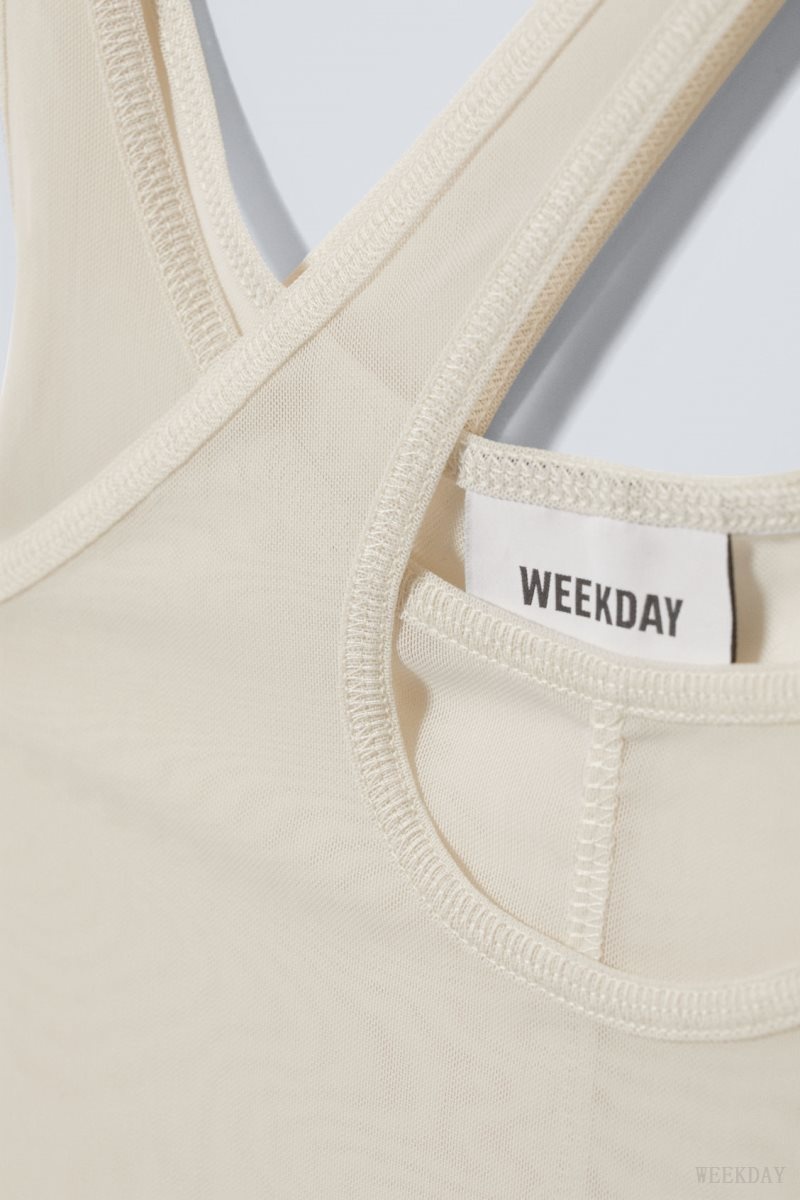 Weekday Double Layer Tank Bézs | ZKWS0156