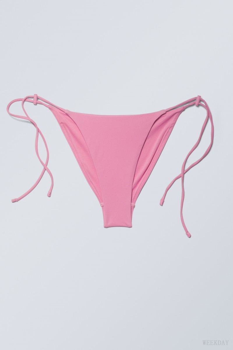 Weekday Drawstring Bikini Bottoms Rózsaszín | GAME1183