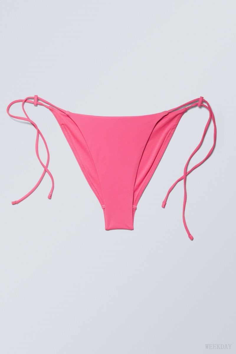 Weekday Drawstring Bikini Bottoms Rózsaszín | CSTA2616