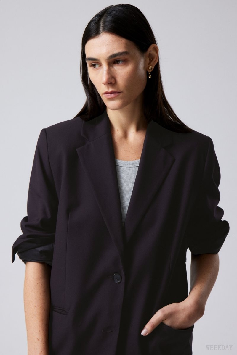 Weekday Erin Oversized Blazer Sötétlila | PDER8426