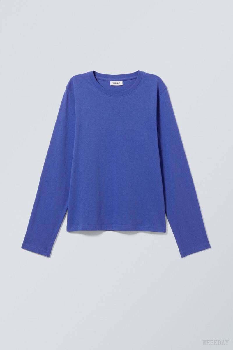 Weekday Essence Standard Long Sleeve Világos Kék | JLWL1724