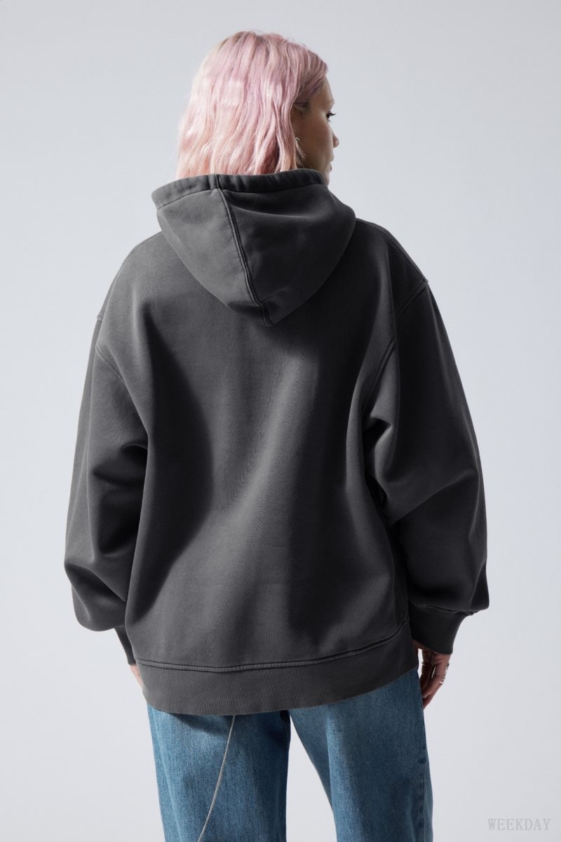 Weekday Essence Washed Oversized Hoodie Szürke | KDGH4358