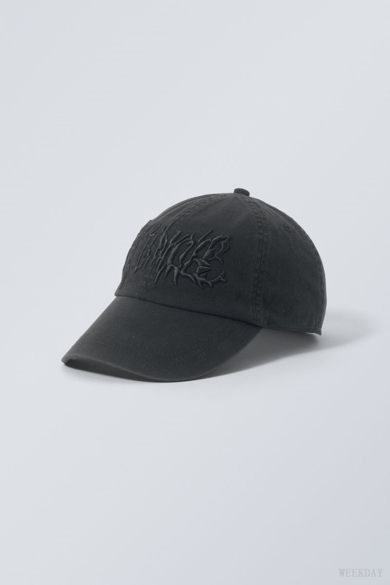 Weekday Essential Embroidery Cap Sötétszürke | HMCD1113