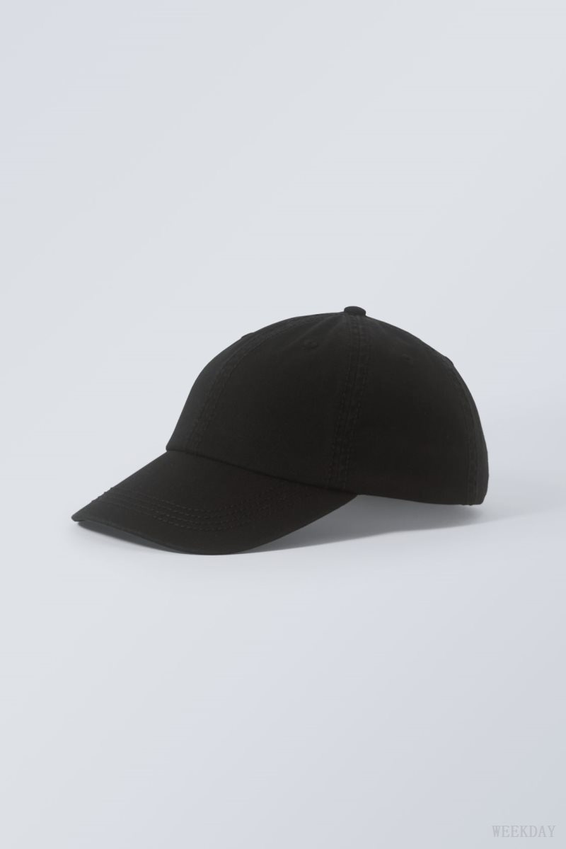 Weekday Essential Heavy Stitch Cap Fekete | KGTL2931