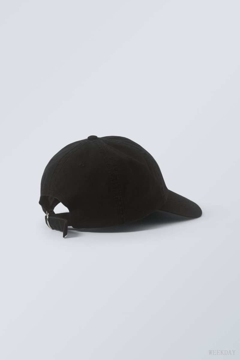 Weekday Essential Heavy Stitch Cap Fekete | PYEE5611