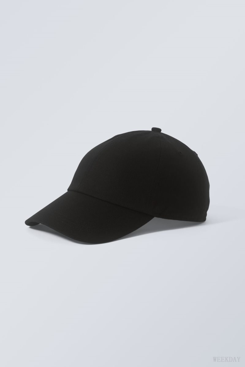 Weekday Essential Pamut Cap Fekete | SADD1430