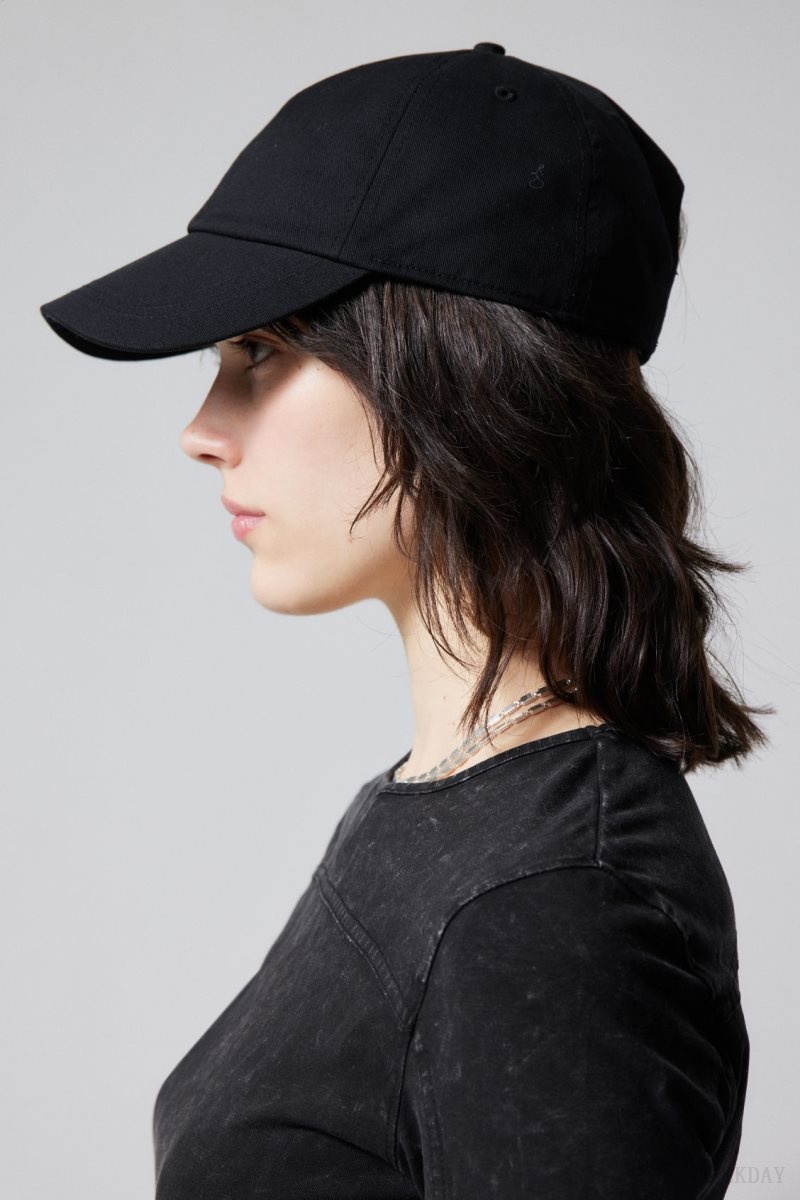 Weekday Essential Pamut Cap Fekete | SADD1430