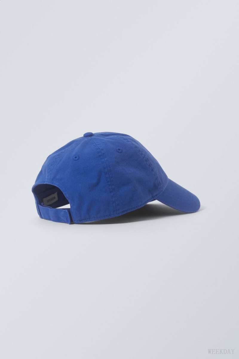 Weekday Essential Washed Cap Mélykék | CJNQ7667