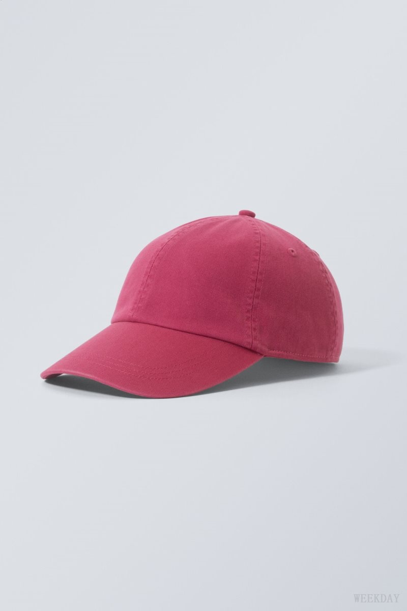 Weekday Essential Washed Cap Rózsaszín | KNTC6332