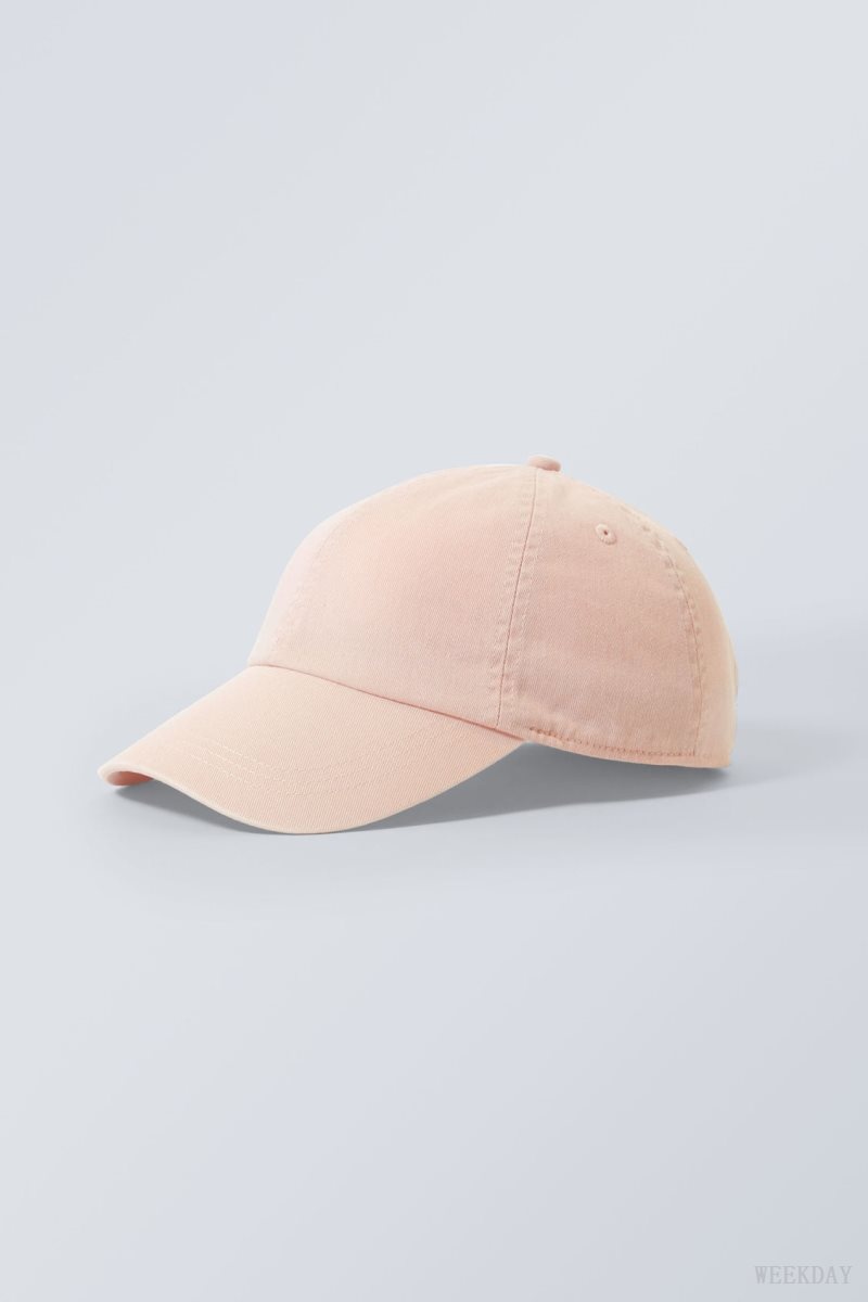 Weekday Essential Washed Cap Rózsaszín | PVCF9087