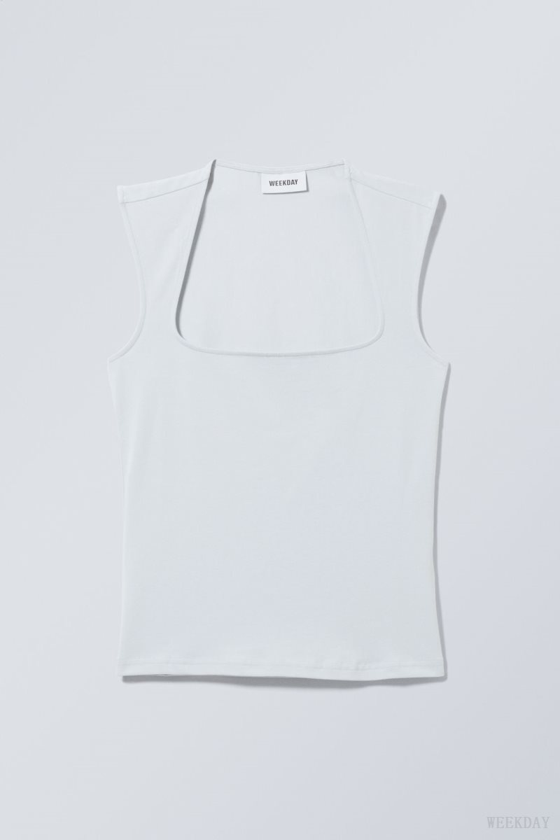 Weekday Esti Tank Top Világos Kék | XIVR0585