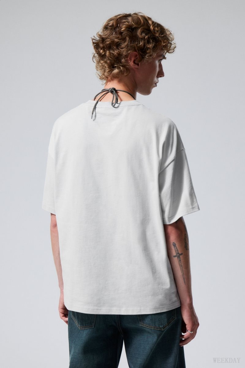 Weekday Great Boxy Heavyweight T-Shirt Világos Szürke | TMRP6024