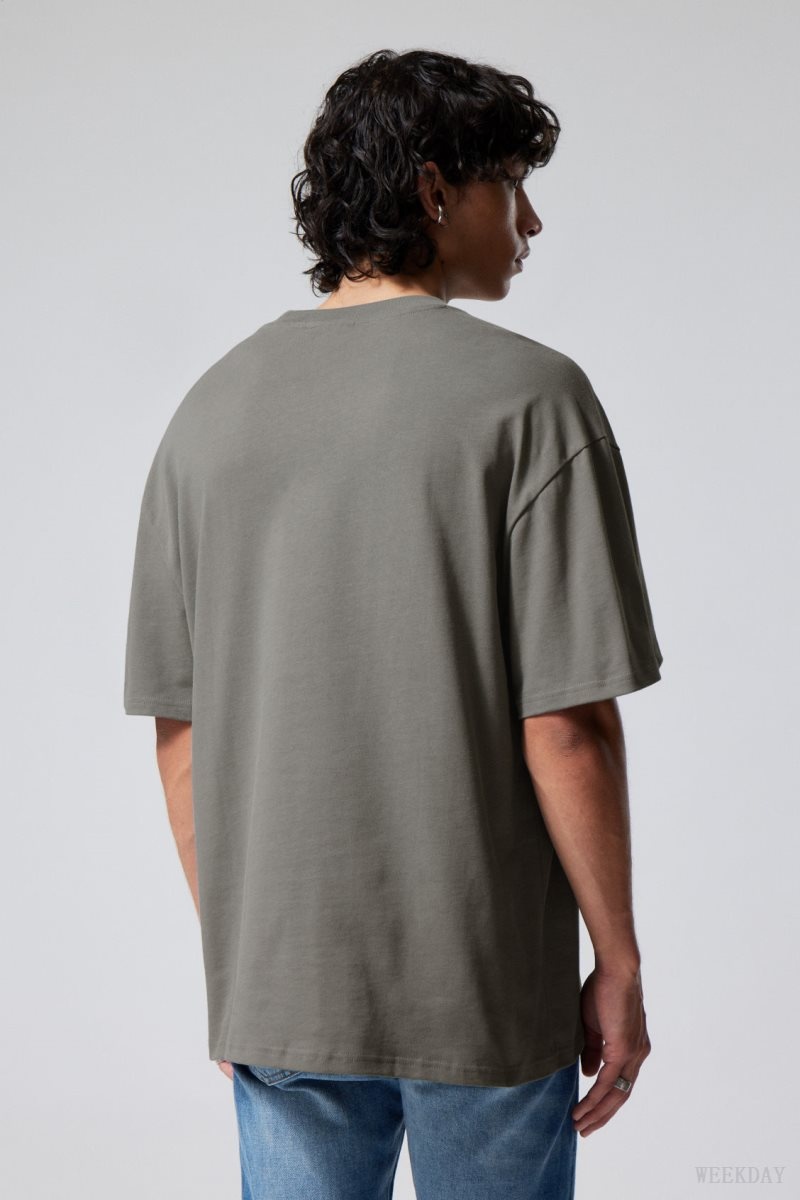 Weekday Great Heavyweight T-shirt Szürke | HIEX1950