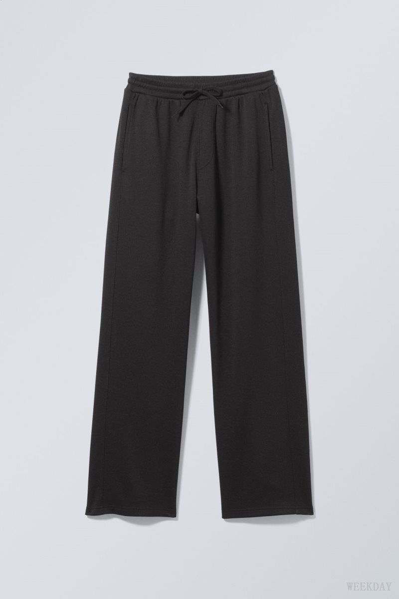 Weekday Hank Tracksuit Trousers Fekete | SKDA8558