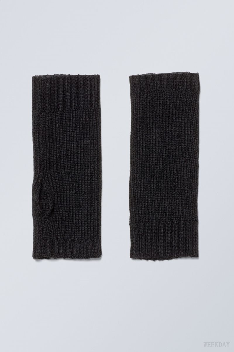 Weekday Hanna Wrist Warmer Fekete | GXMC2122