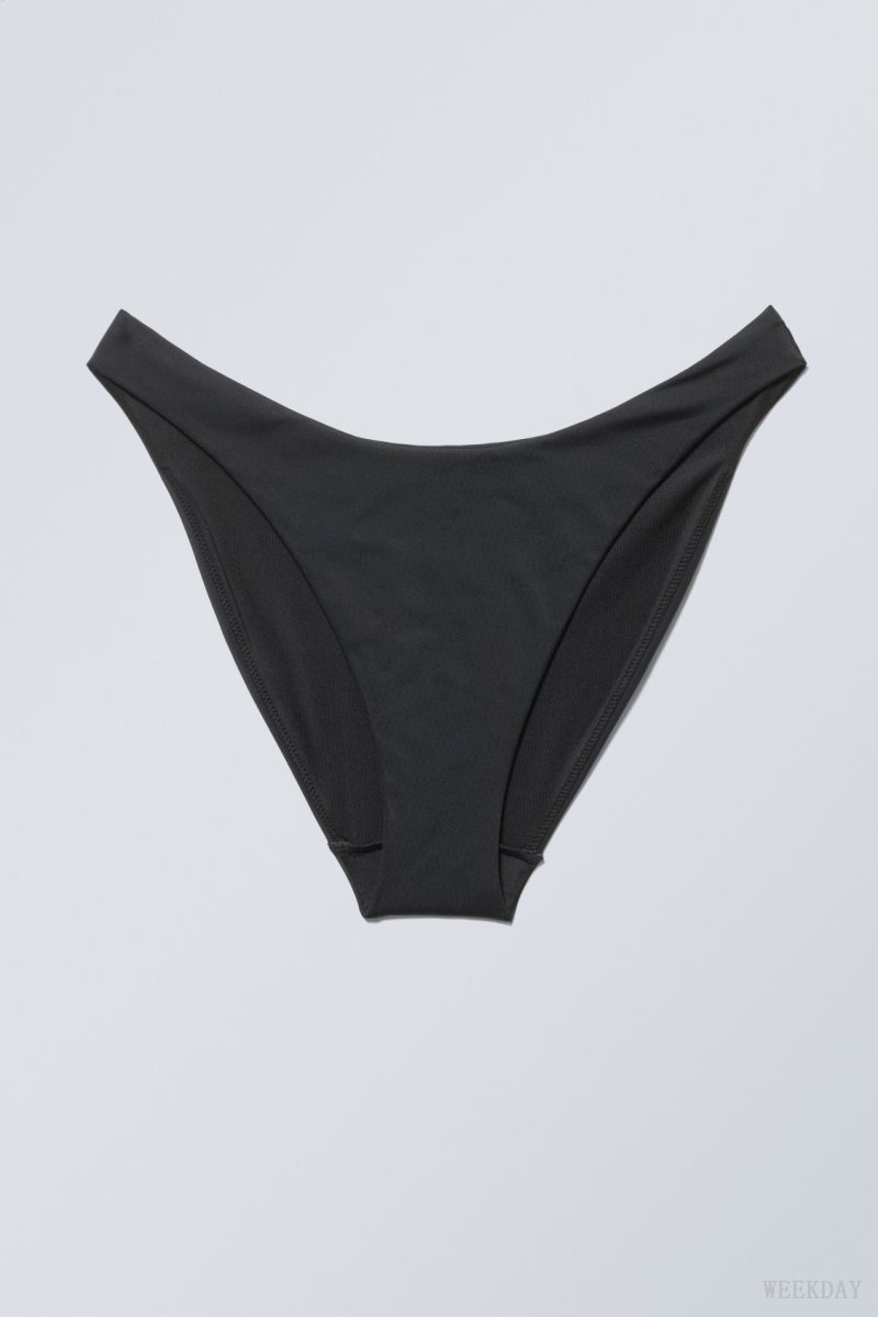 Weekday Highcut Bikini Bottoms Fekete | BNUD2348