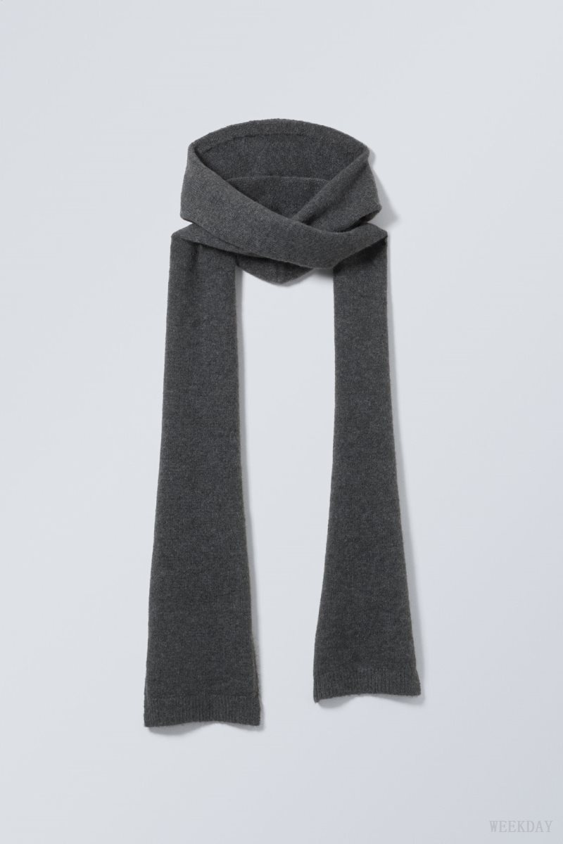 Weekday Hood Scarf Sötétszürke | LZQT0775