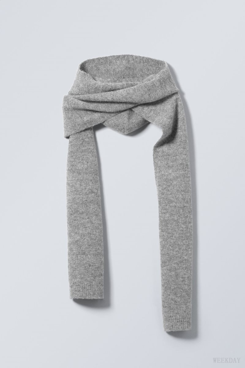 Weekday Hood Scarf Szürke | TSFX3826