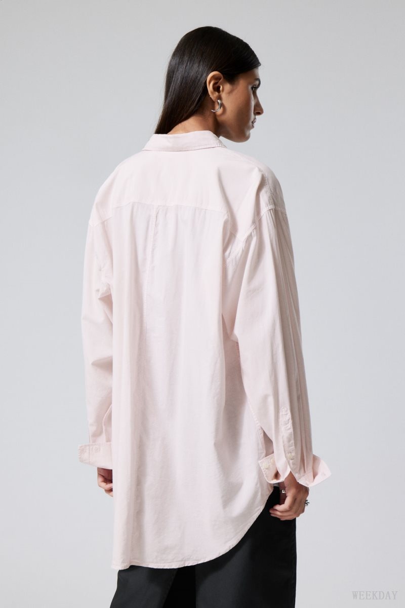 Weekday Jody Oversized Shirt Rózsaszín | VBZQ0840