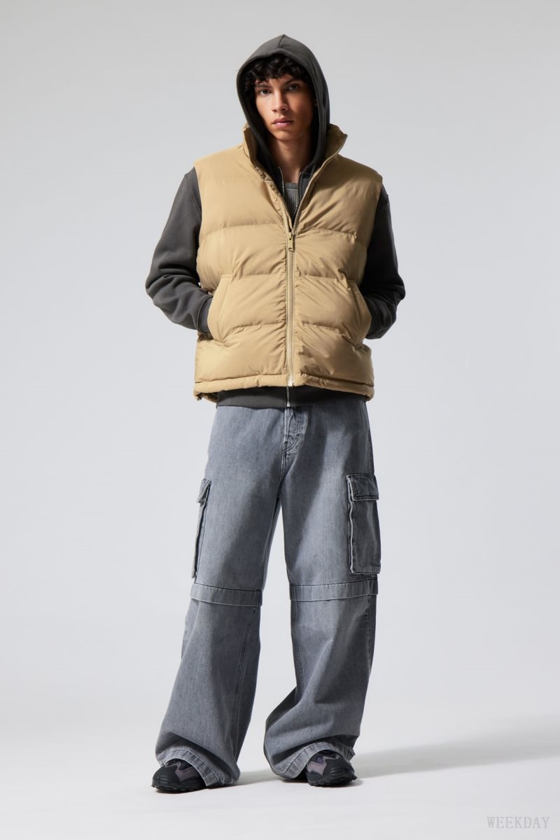 Weekday Kip Puffer Vest Bézs | YPAL9121