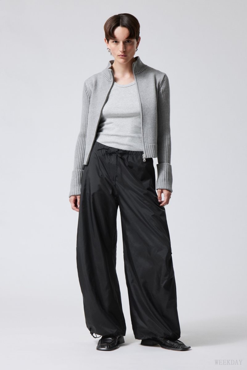 Weekday Leish Parachute Trousers Fekete | PJQZ6829