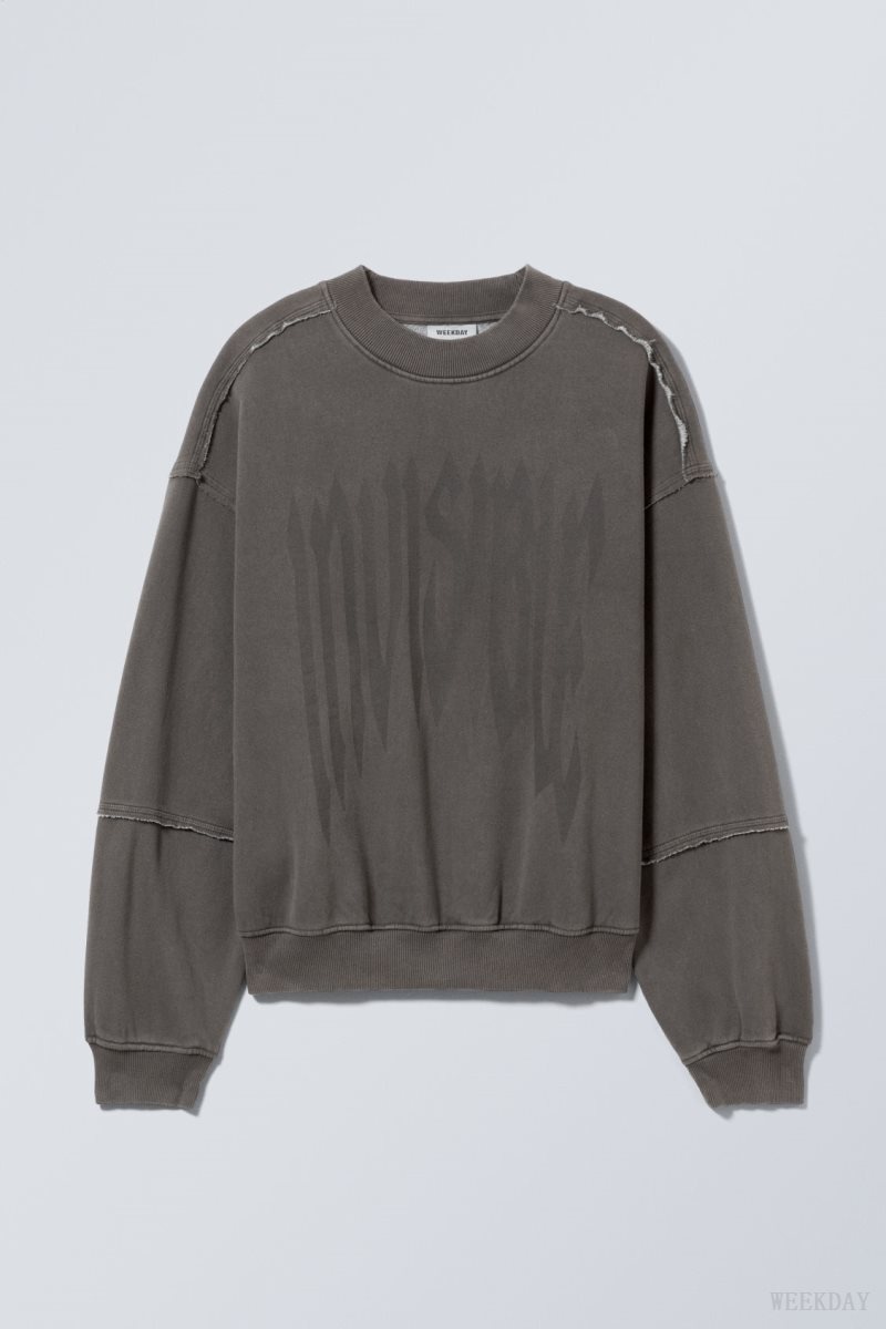 Weekday Liam Sweatshirt Invisible | ZCUC2219