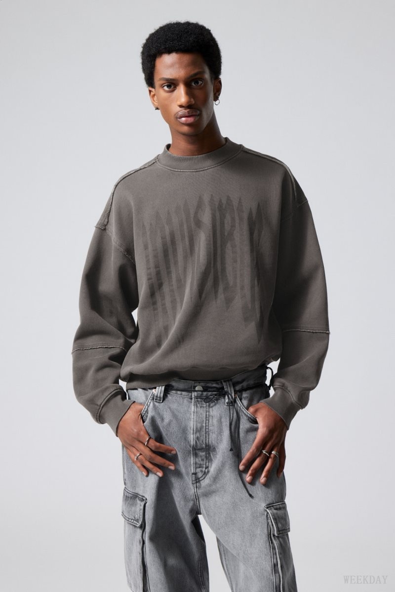 Weekday Liam Sweatshirt Invisible | ZCUC2219