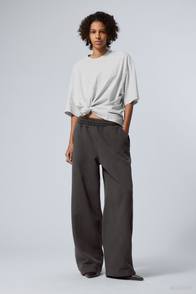 Weekday Loose Long Heavyweight Sweatpants Szürke | VLOC3854