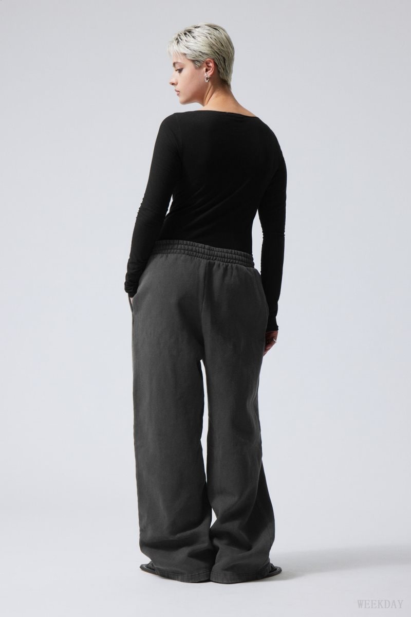 Weekday Loose Long Heavyweight Sweatpants Szürke | VLOC3854