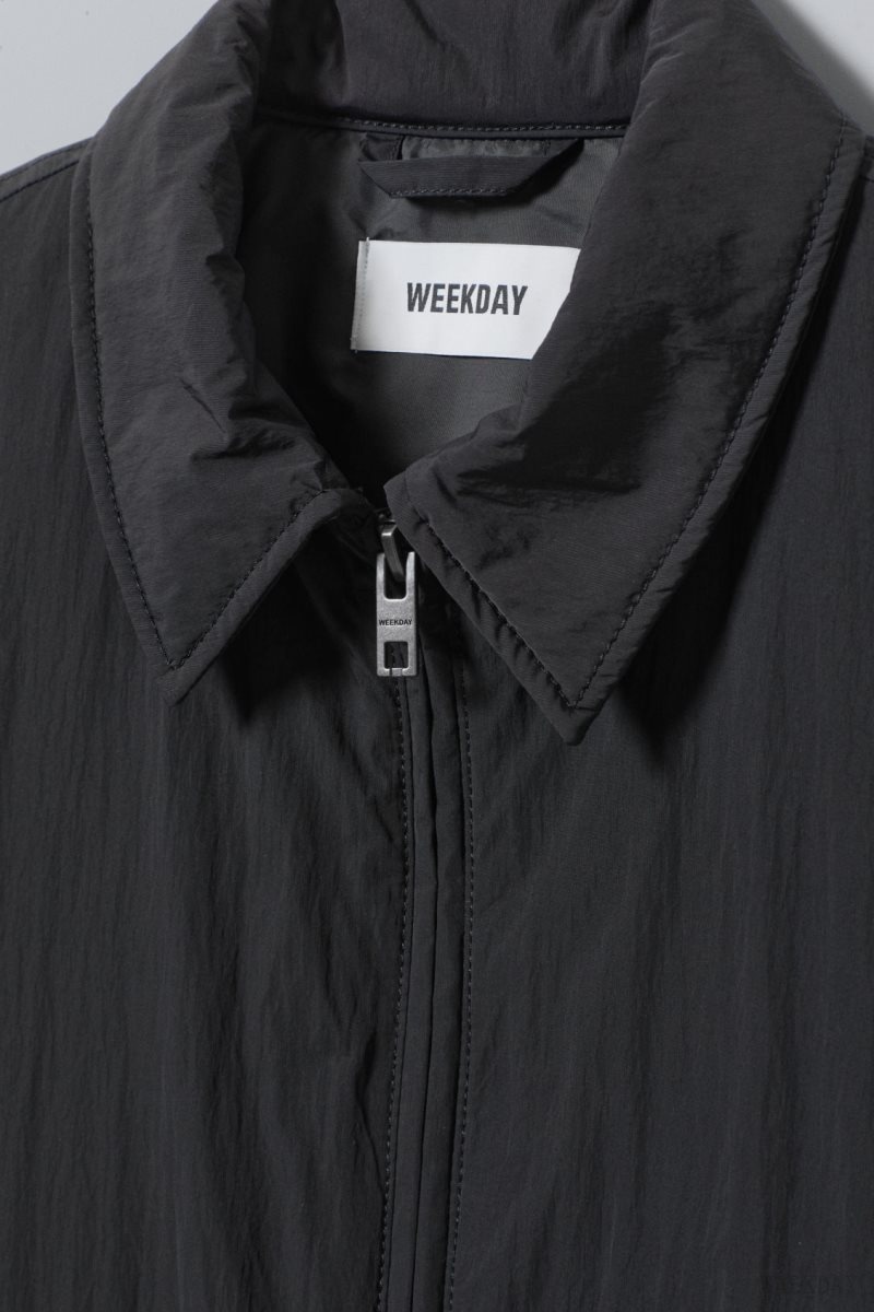 Weekday Martin Nejlon Jacket Fekete | BQNP9957