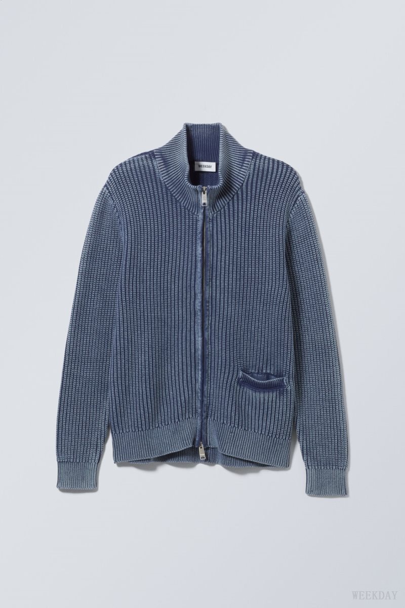 Weekday Mattias Regular Cardigan Kék | DXRC9129