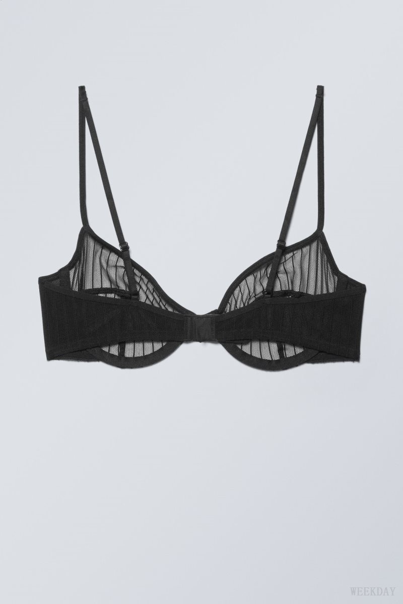 Weekday Molly Underwire Bra Melltartó Fekete | TAFH3635