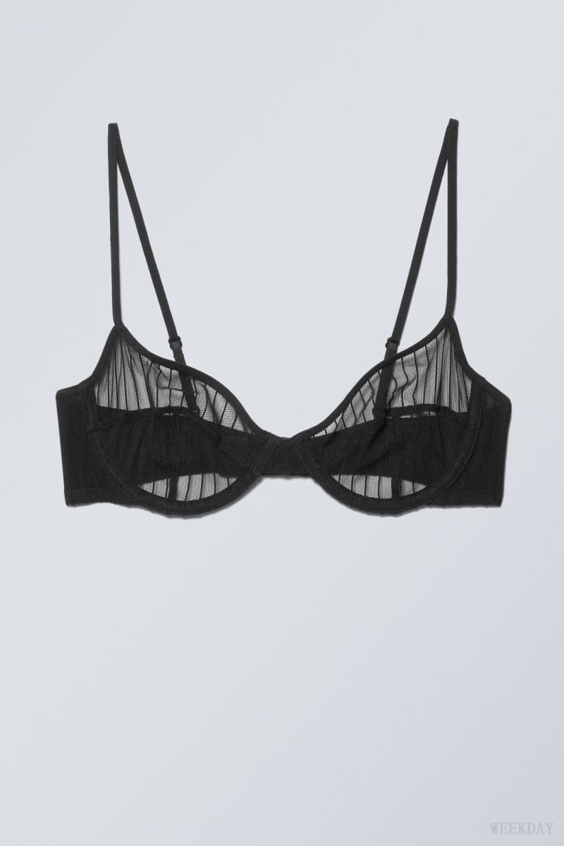 Weekday Molly Underwire Bra Melltartó Fekete | TAFH3635