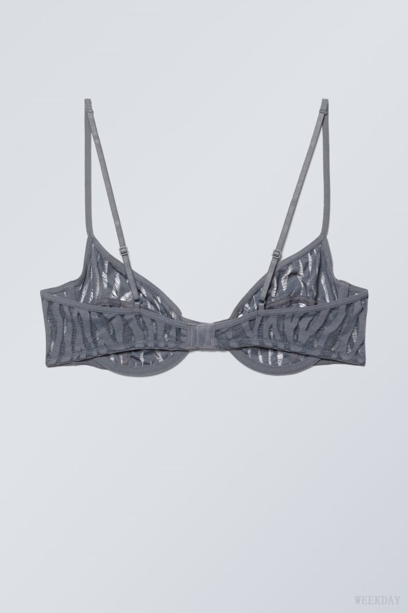 Weekday Molly Underwire Bra Melltartó Sötétszürke | QTZF0071