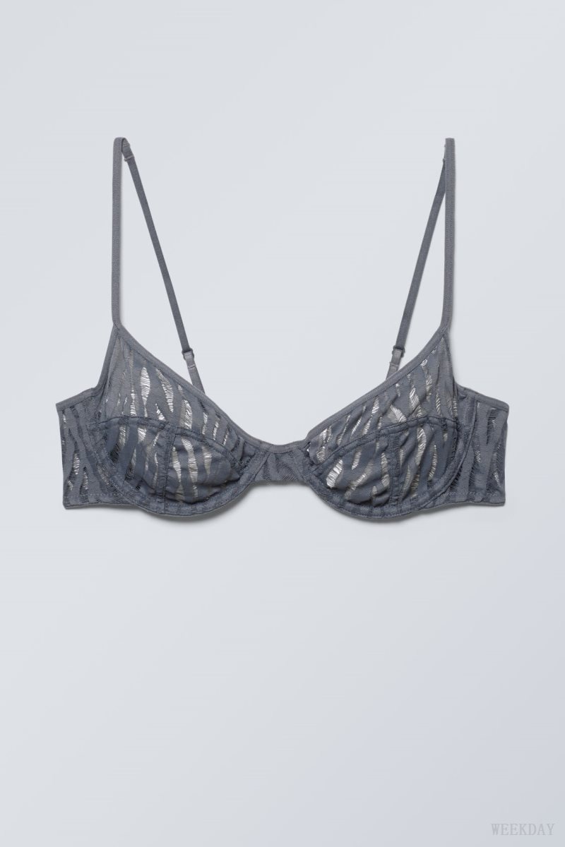 Weekday Molly Underwire Bra Melltartó Sötétszürke | QTZF0071