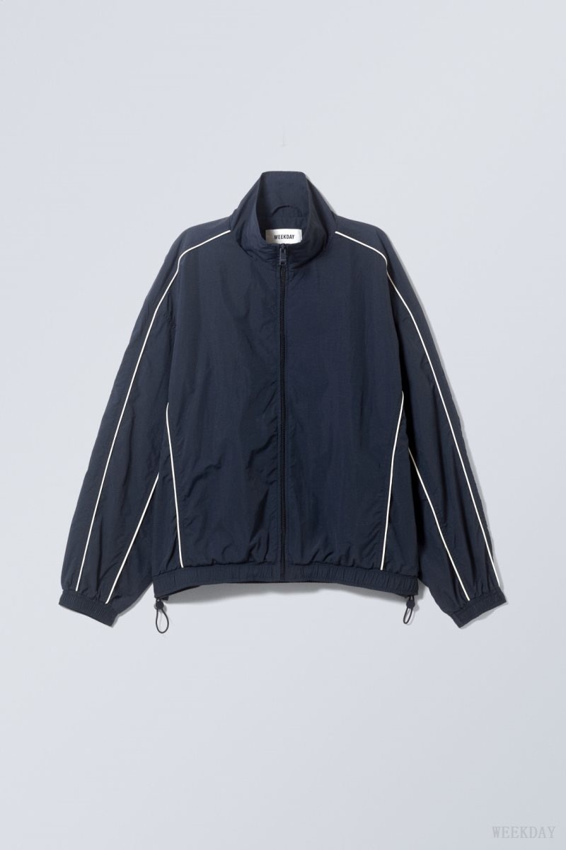 Weekday Nera Windbreaker Jacket Sötétkék | XAWI0702