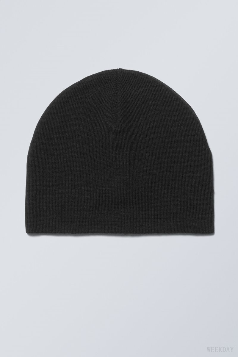 Weekday No Fold Beanie Fekete | IYNO4154