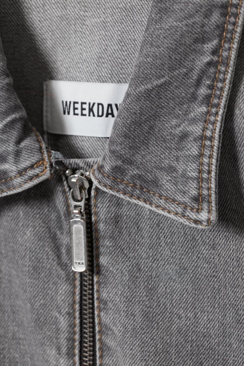 Weekday Ontario Denim Zip Jacket Szürke | CGZH9256