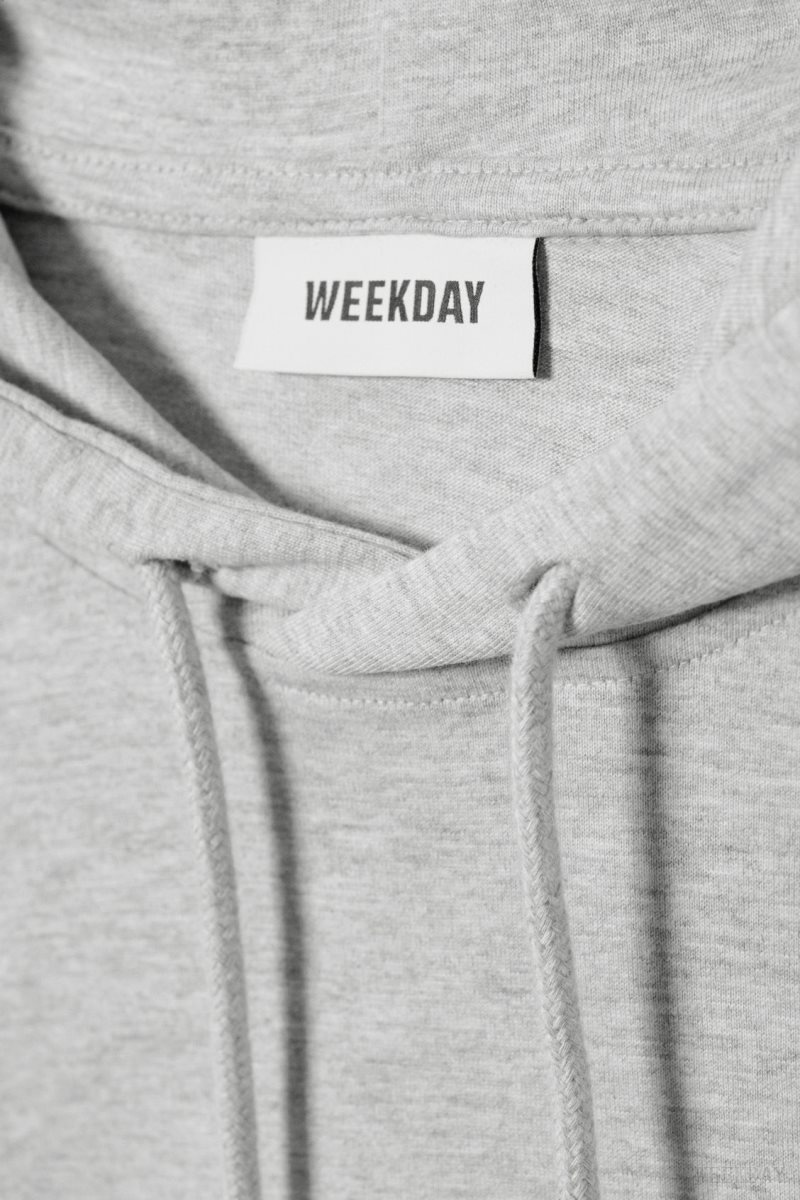 Weekday Oversized Csuklyás Long Sleeve Világos Szürke | WZOA1907