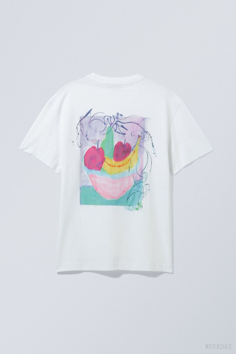 Weekday Oversized Grafika Printed T-shirt Art School | PWDJ0839