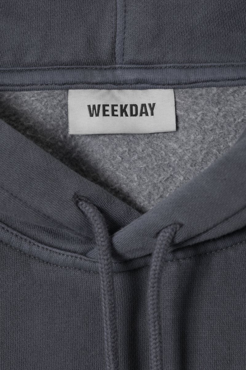 Weekday Oversized Heavyweight Hoodie Sötétkék | WGCS7553