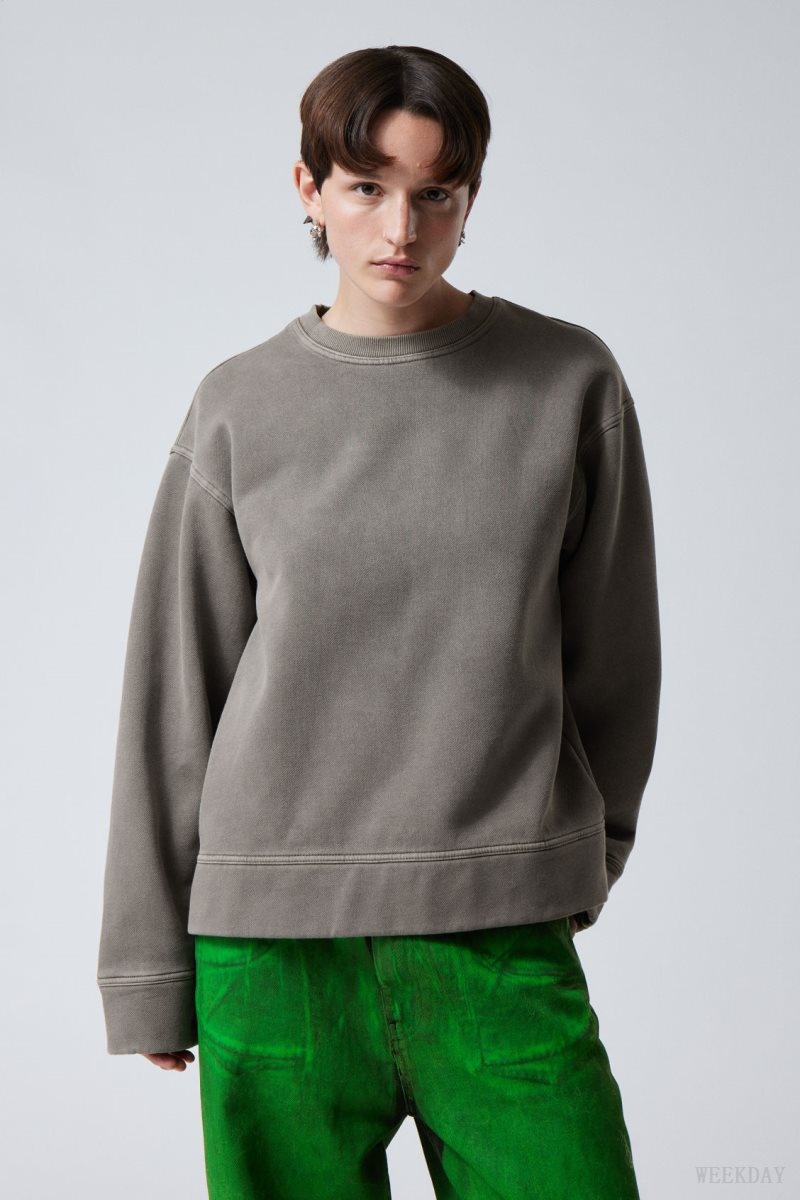 Weekday Oversized Heavyweight Sweatshirt Szürke | XNCG3111