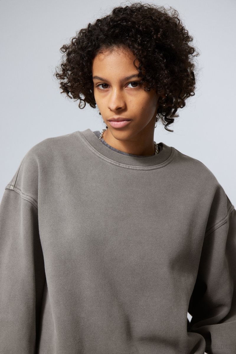 Weekday Oversized Heavyweight Sweatshirt Szürke | XNCG3111