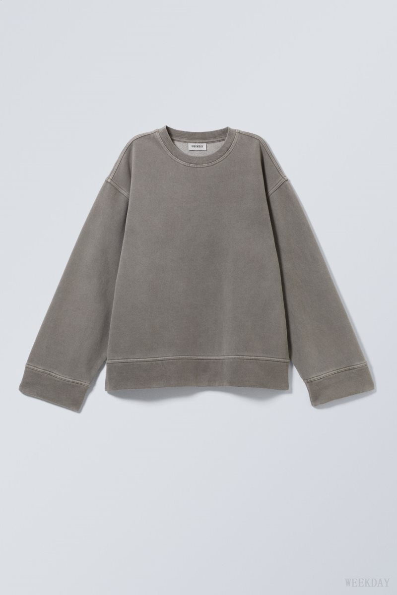 Weekday Oversized Heavyweight Sweatshirt Szürke | XNCG3111