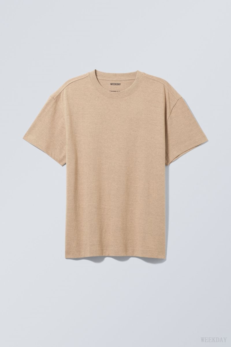 Weekday Oversized Heavyweight T-shirt Barna | OXIC1972